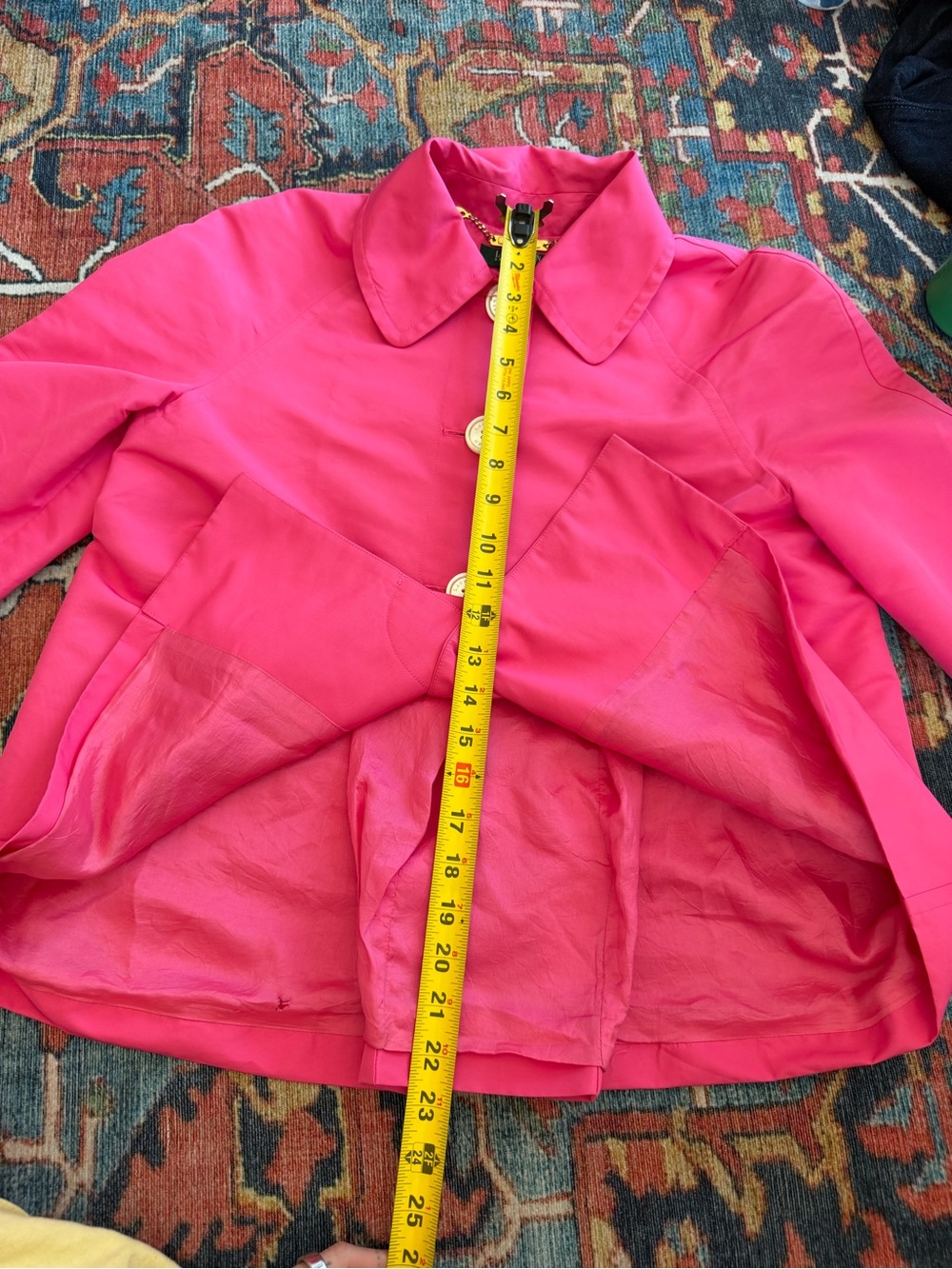 Ralph Lauren pink cropped trench coat jacket petite - Picture 6 of 9